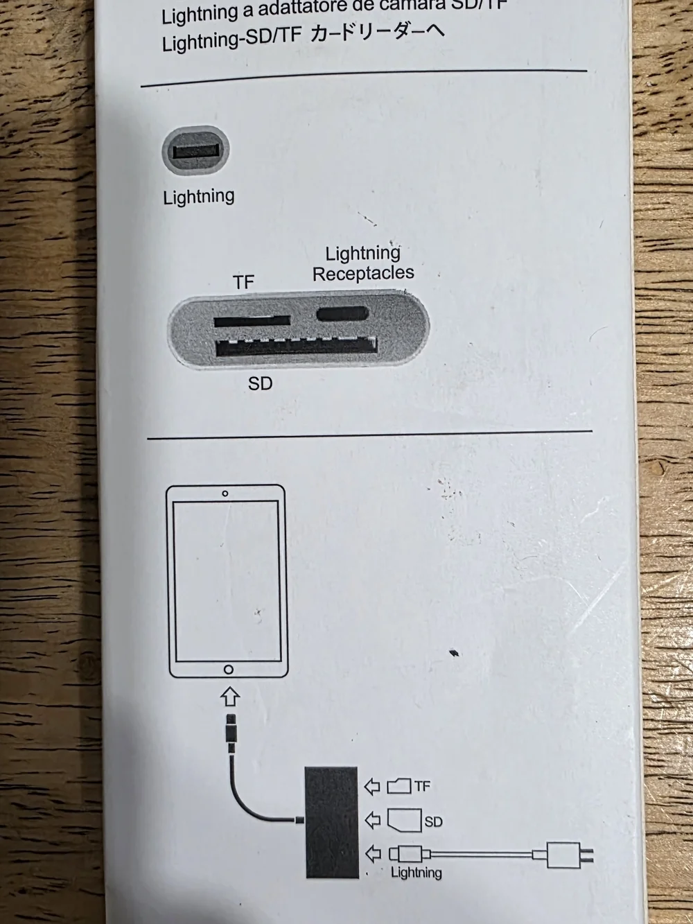 SD/TF Camera Adapter - White
